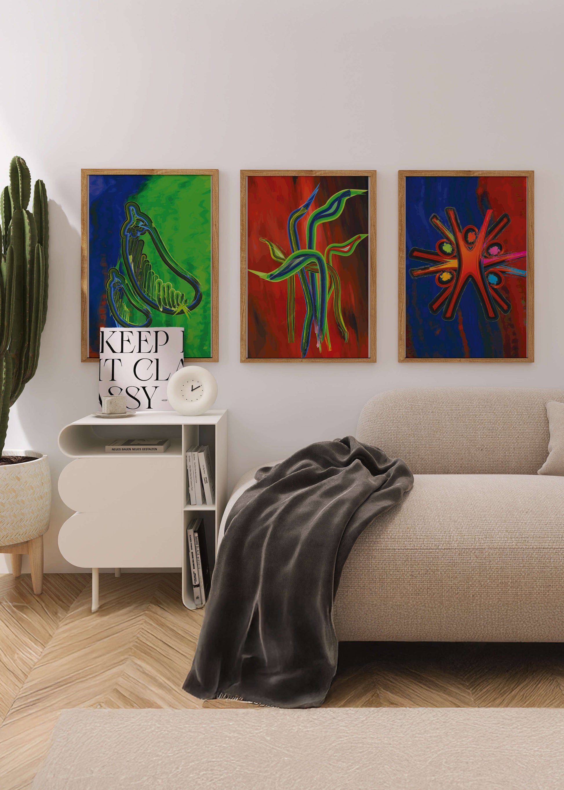 Obras de arte coloridas abstractas sin marco