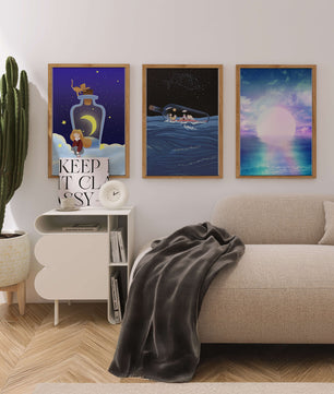 Impressions artistiques de paysages oniriques et fantastiques