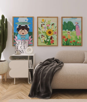 Ensemble d’illustrations modernes au style enfantin