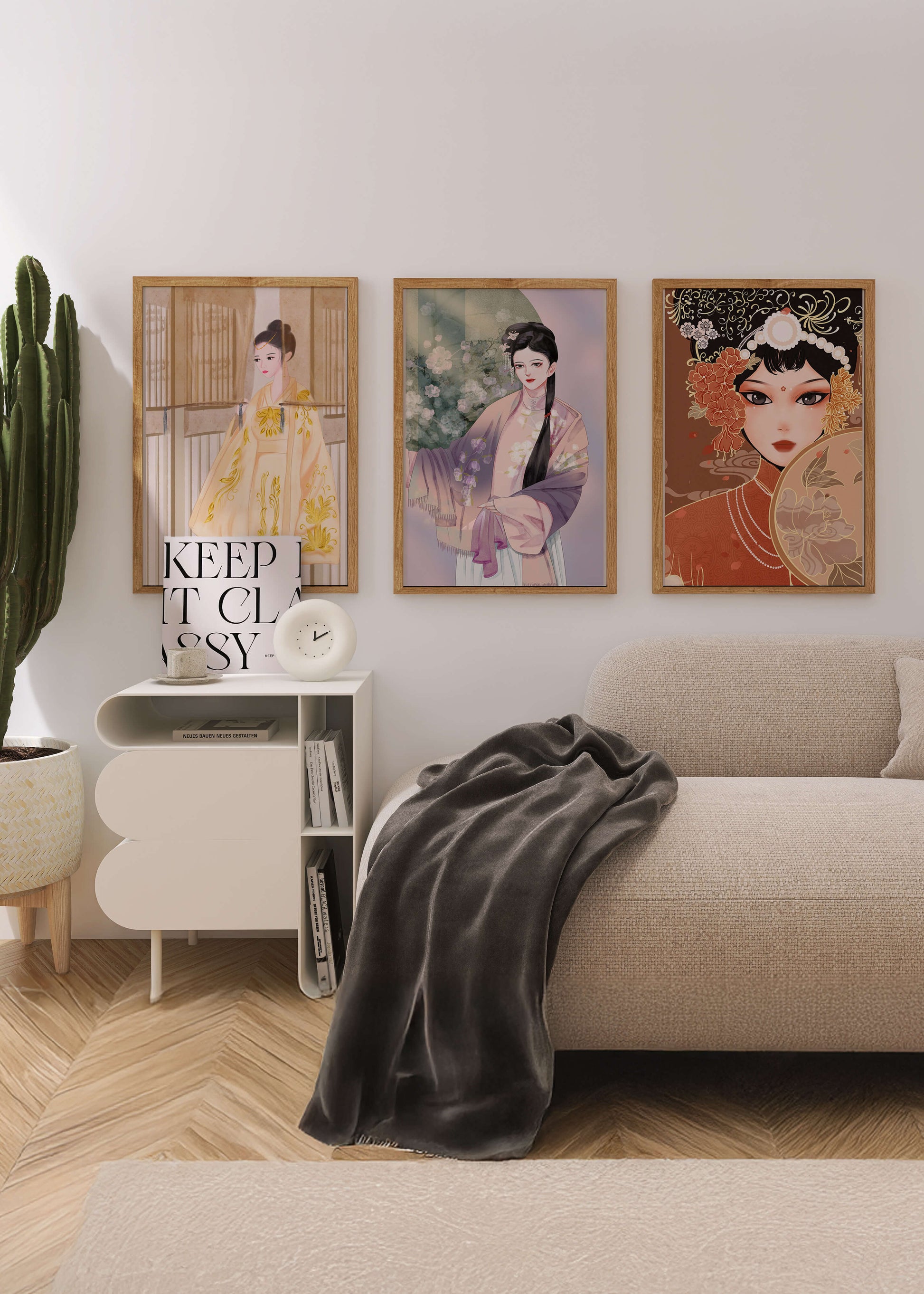 Arte Impresiones de Estilo Oriental con Temática Floral