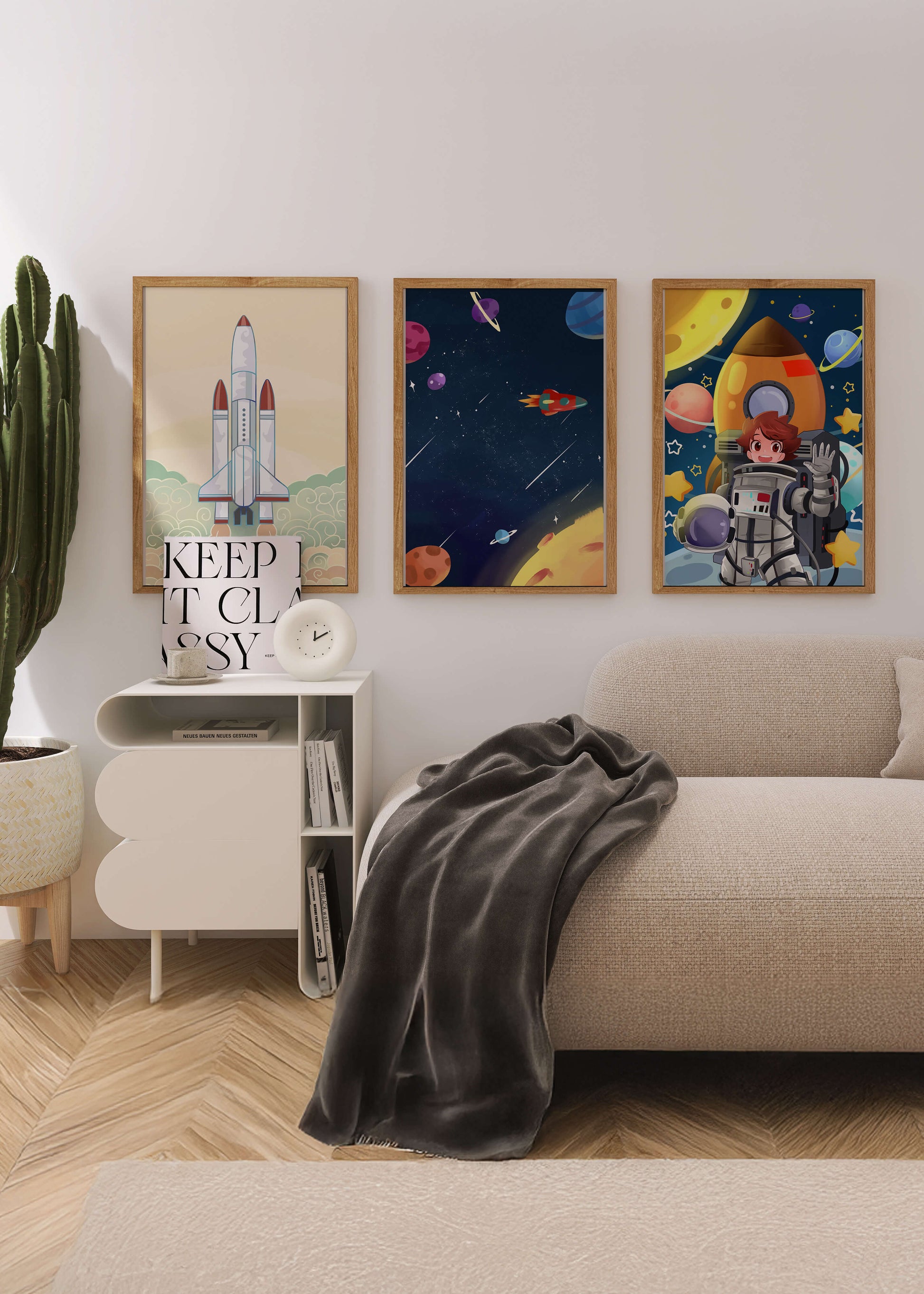 Astronautas y Naves Espaciales en Ilustraciones Modernas