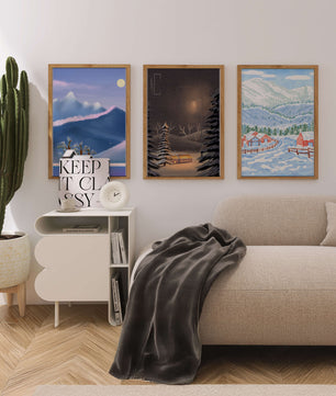 Tableaux de paysages hivernaux avec impression de haute qualité
