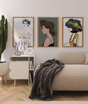 Correspondances de mode dans des impressions artistiques sans cadre