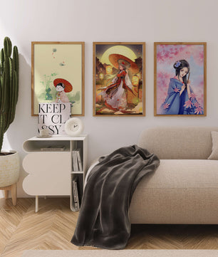 Imágenes De Arte Japonés Sin Marco En Interiores Modernos
