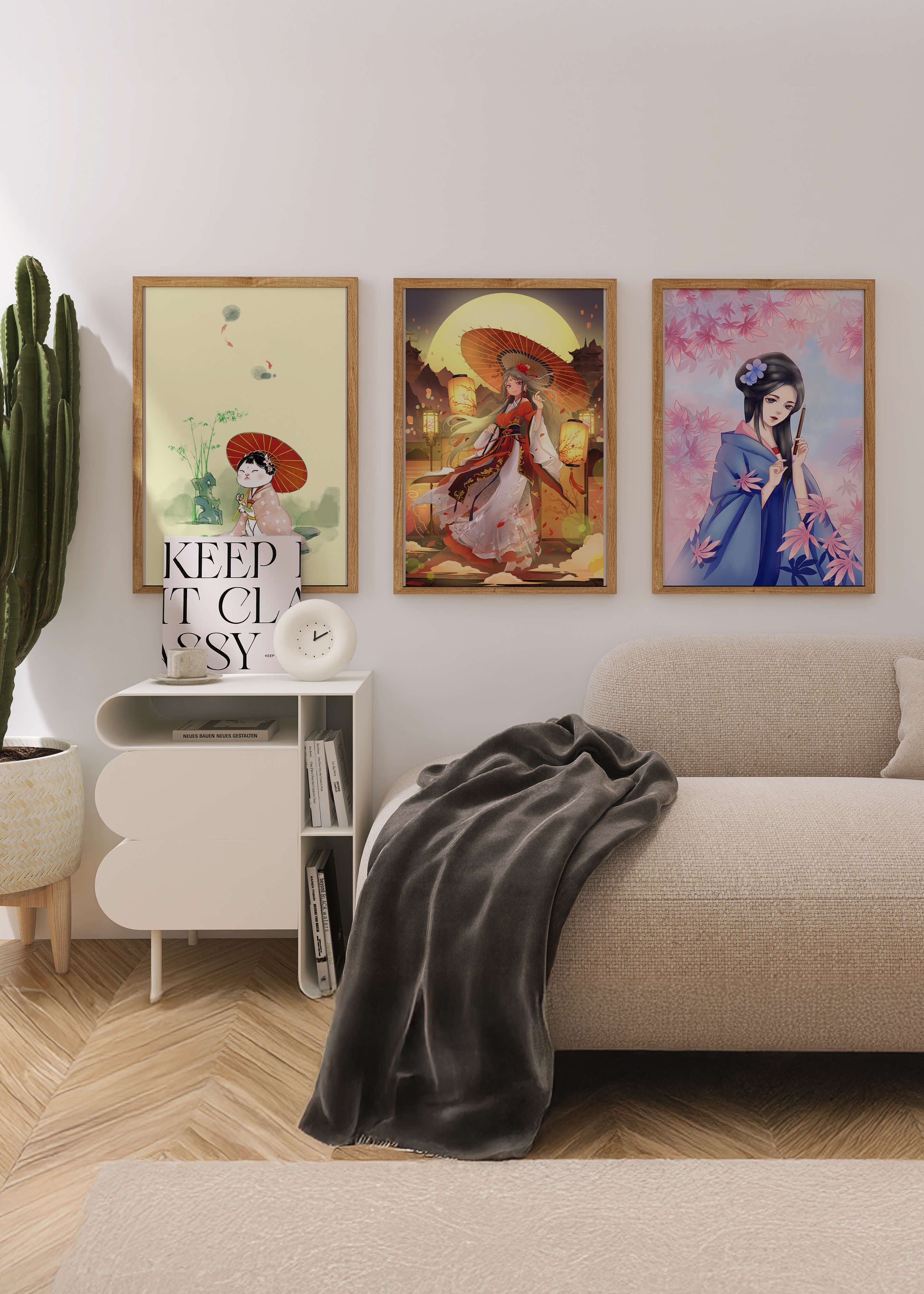 Imágenes De Arte Japonés Sin Marco En Interiores Modernos