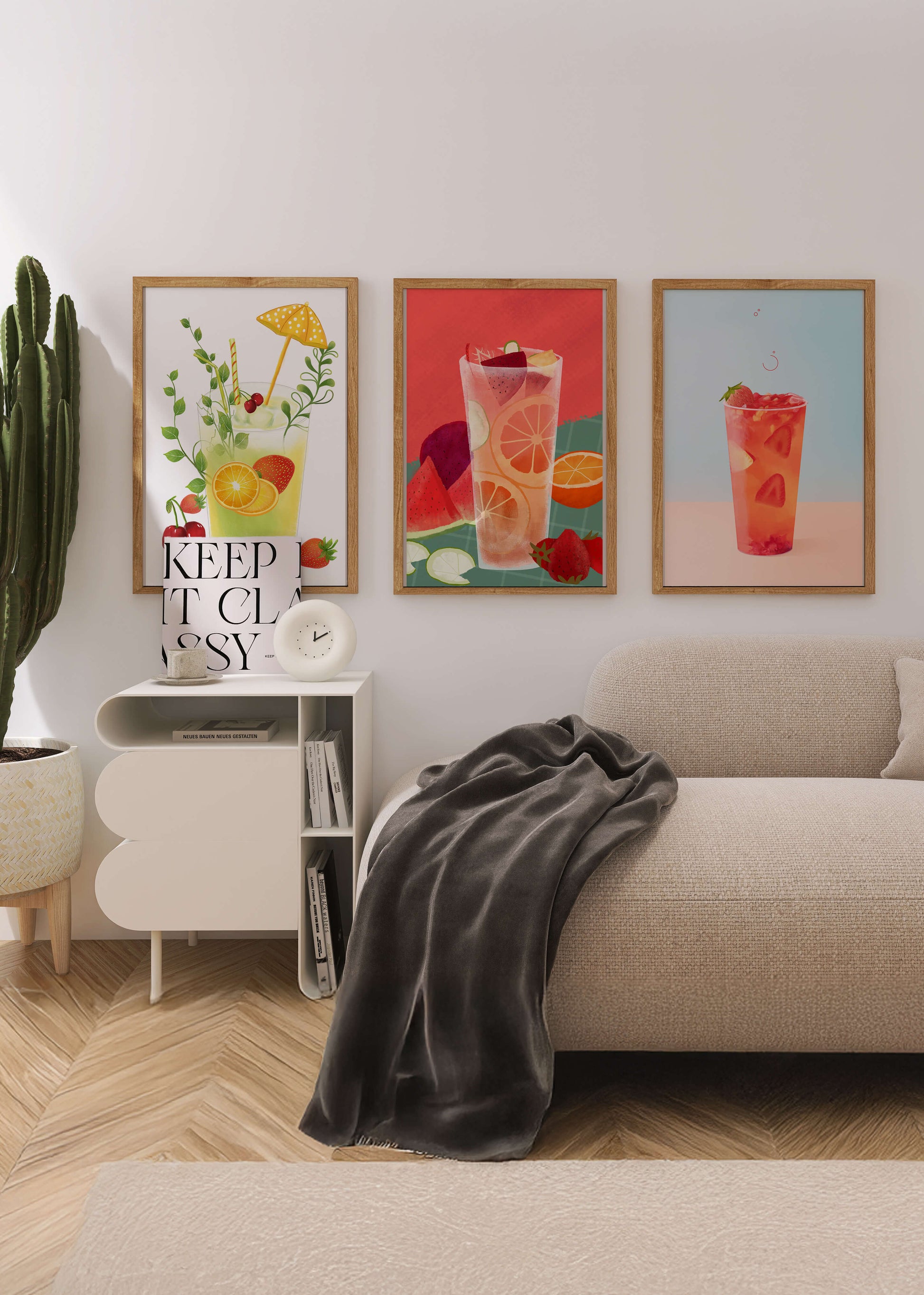 Ensemble d’œuvres d’art avec des boissons rafraîchissantes