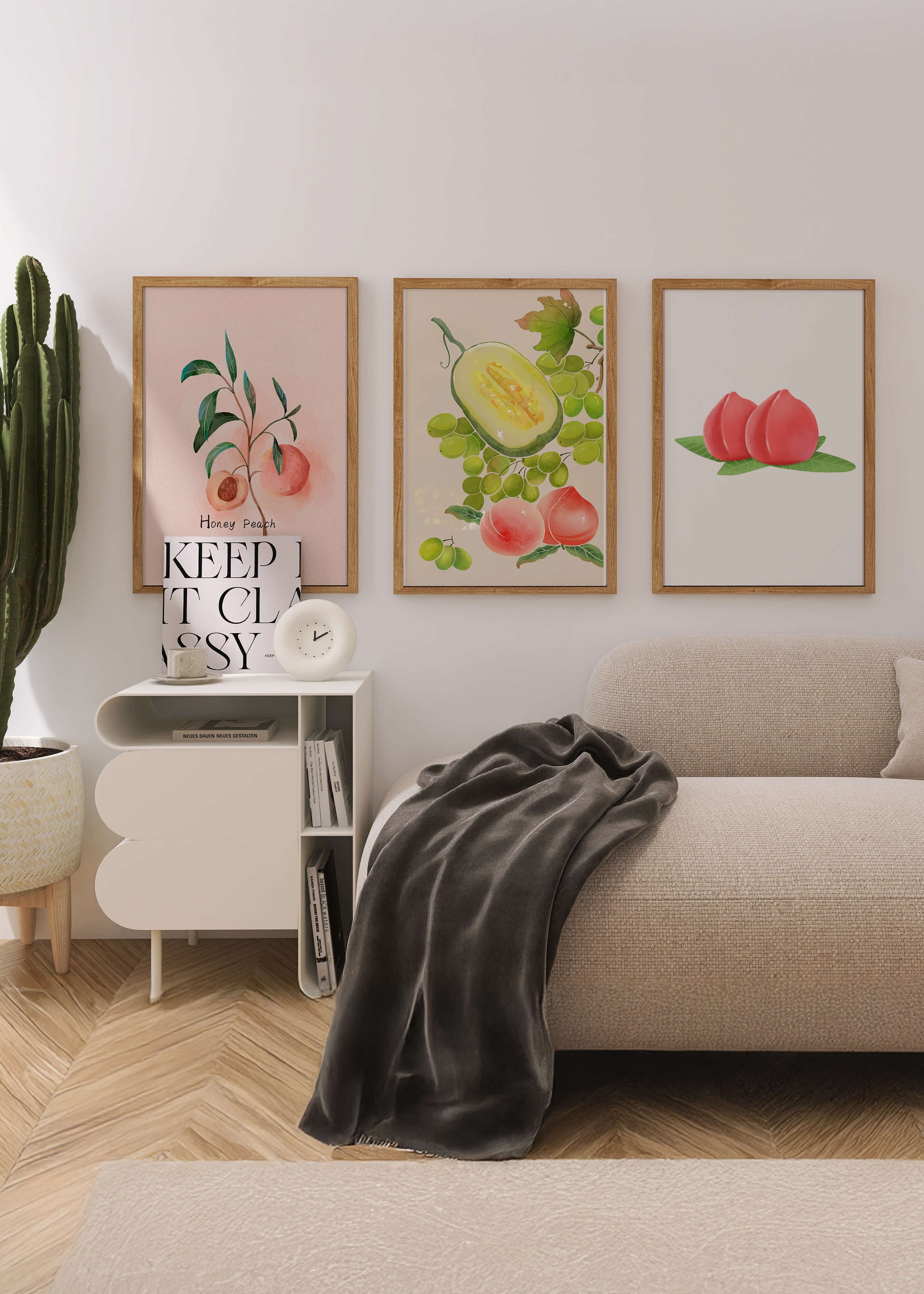 Arte de Frutas con Ilustraciones Modernas y Coloridas