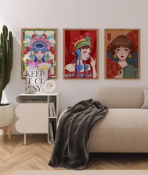 Impresiones Artísticas de Retratos de Estilo Oriental
