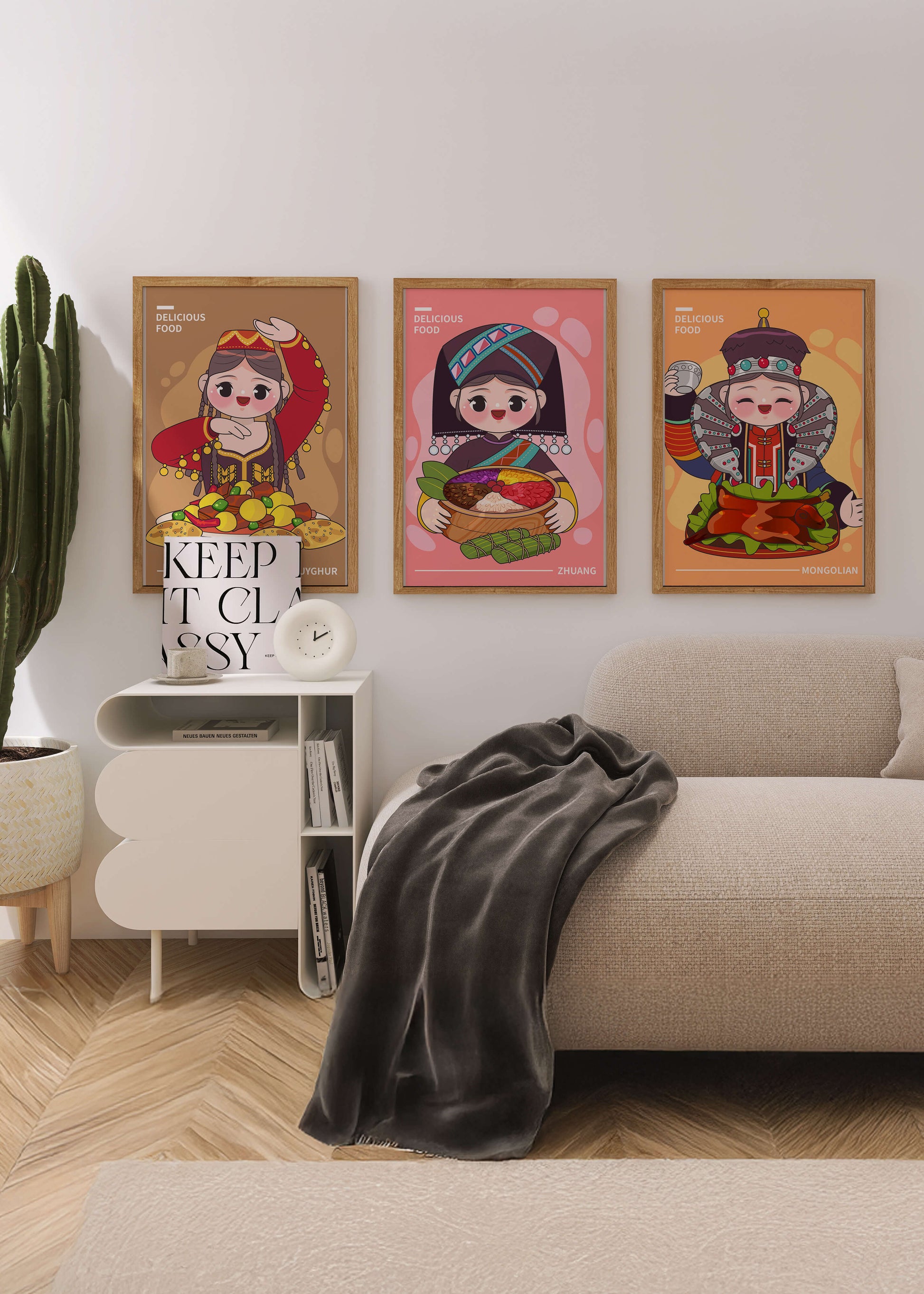 Ilustraciones Culturales de Comida en Diversos Estilos Étnicos