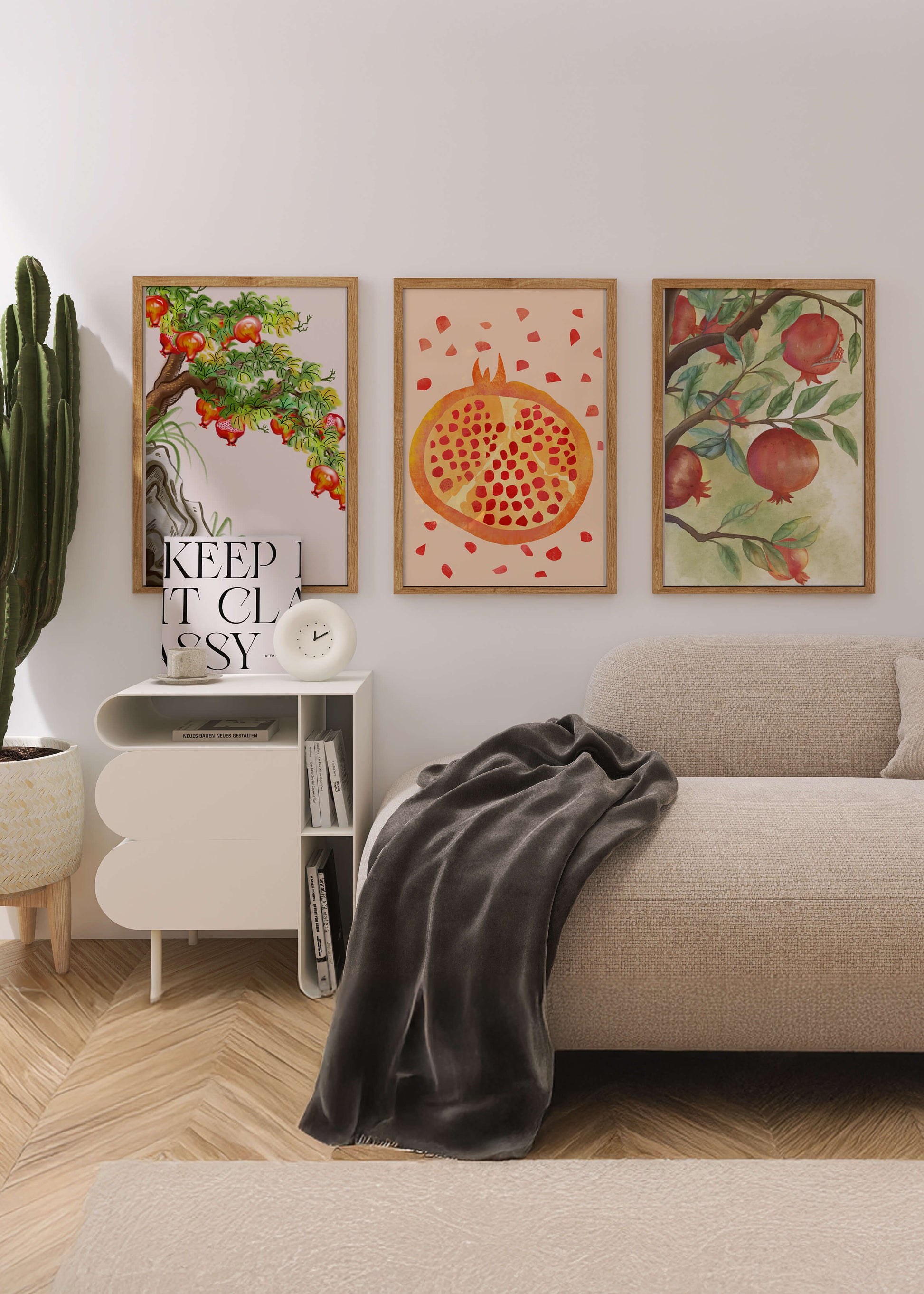 Arte de Granadas en Estilo Acuarela