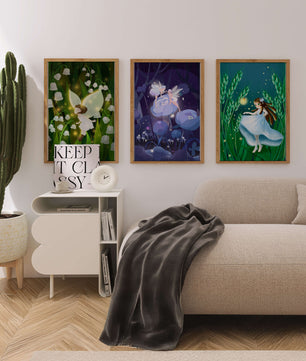 Illustrations de fées dans un style enfantin décoratif
