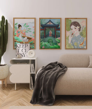 Exhibición de Tres Ilustraciones con Temática Oriental
