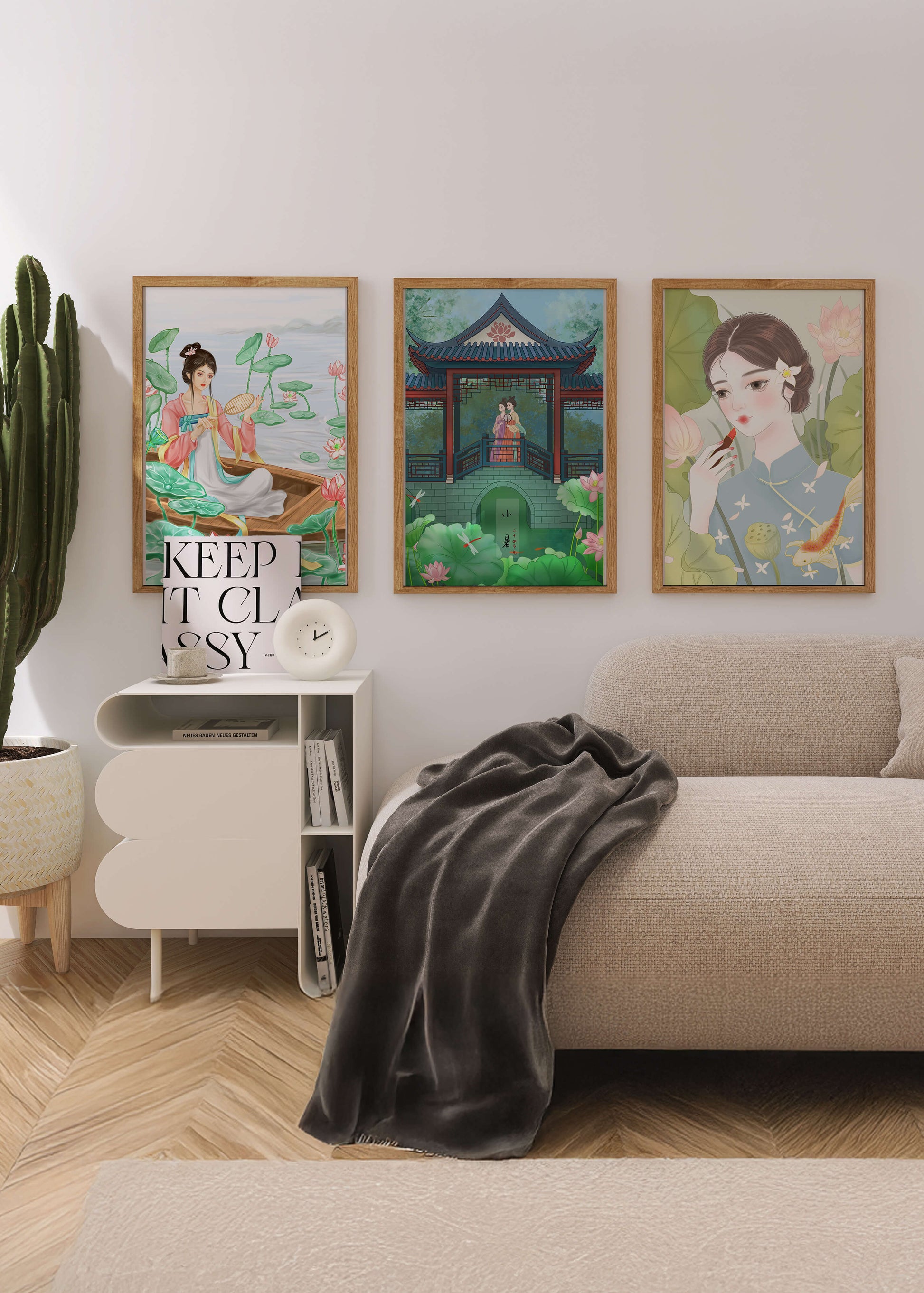 Exhibición de Tres Ilustraciones con Temática Oriental