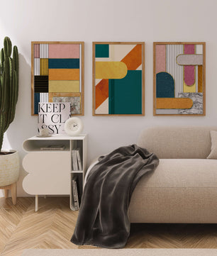 Tableaux abstraits modernes avec design géométrique