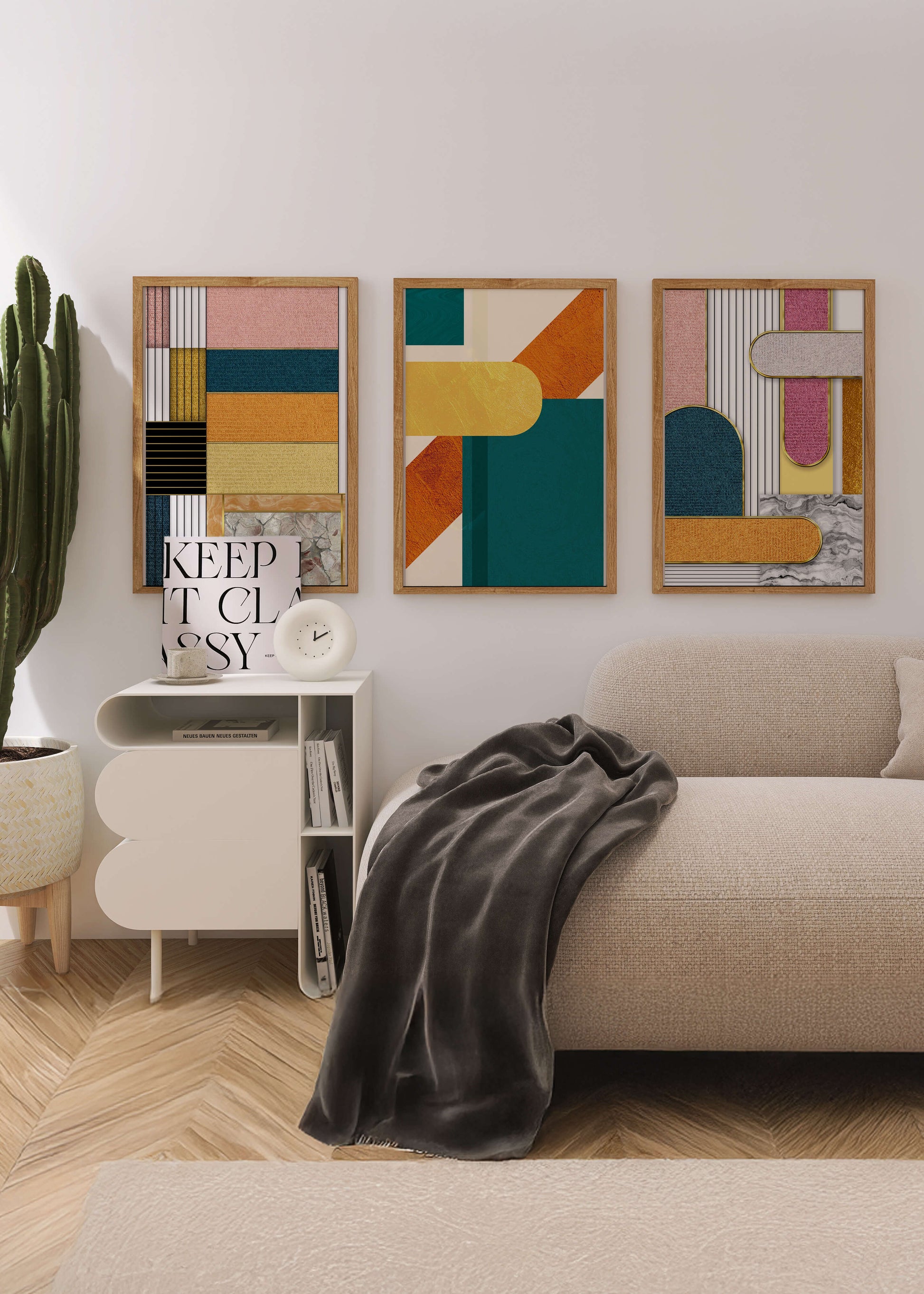 Cuadros Abstractos Modernos con Diseño Geométrico