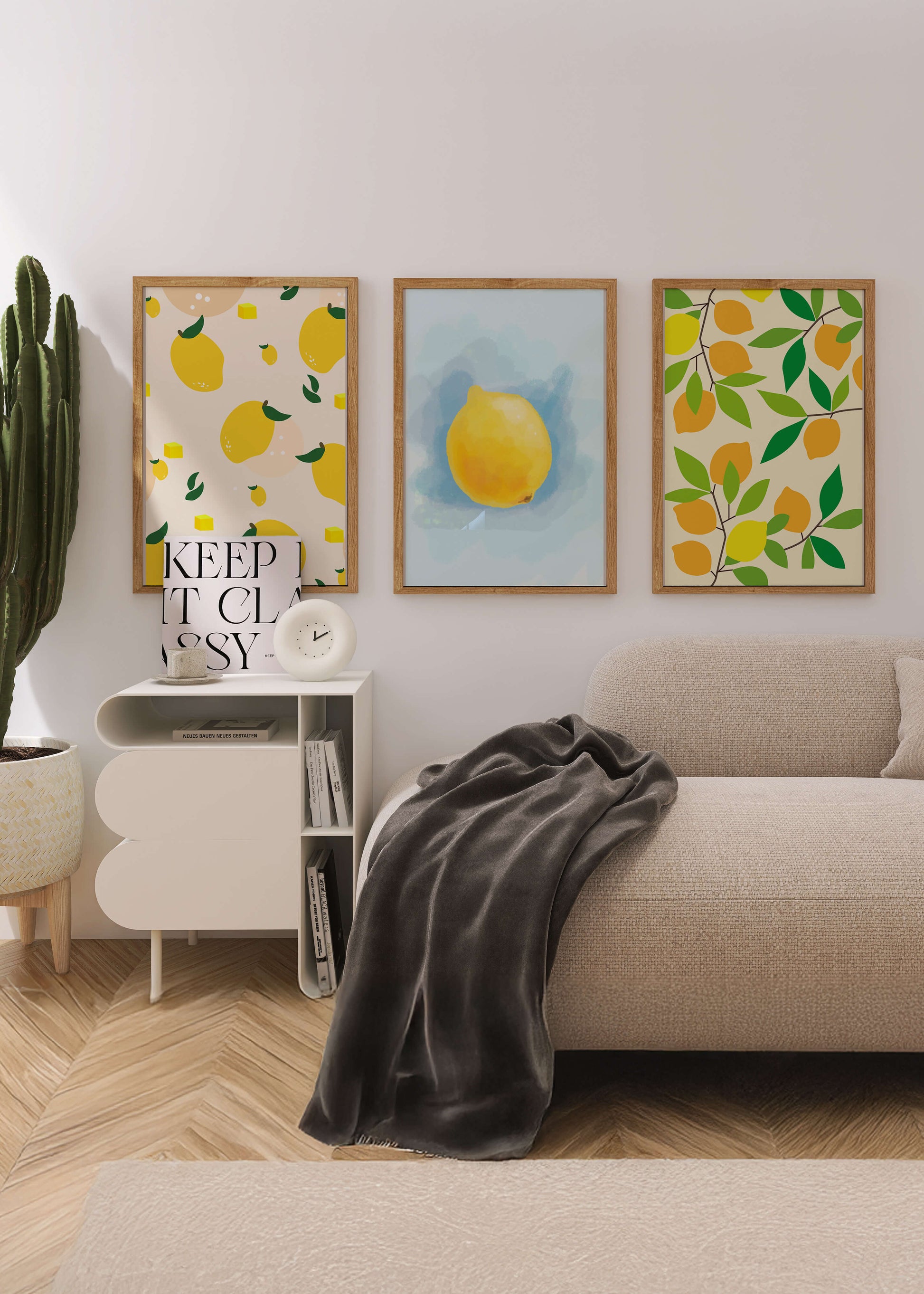 Décoration moderne avec des images de citrons