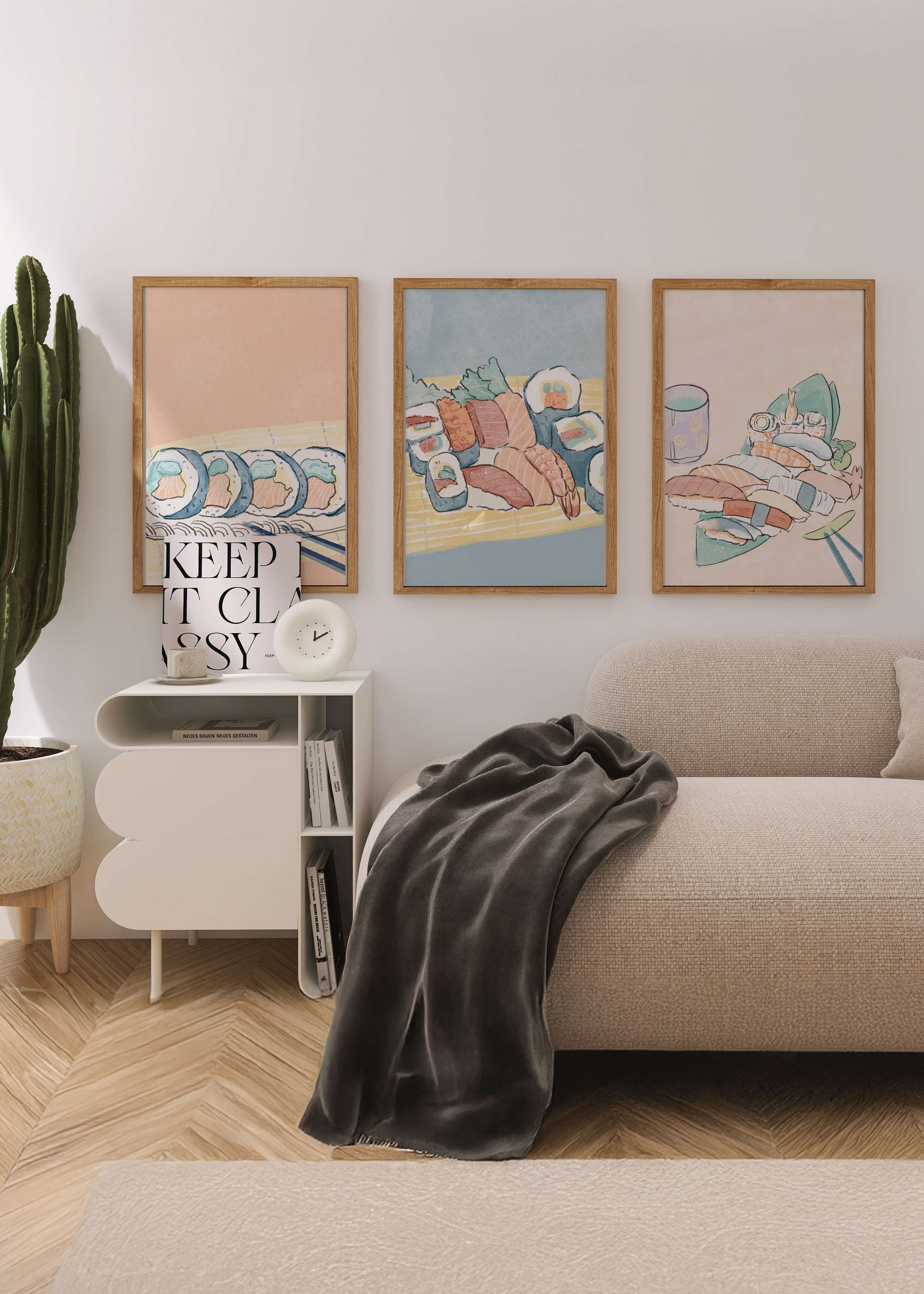 Conjunto De Impresiones De Cocina Japonesa