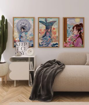 Art oriental dans les intérieurs modernes avec impression de haute qualité