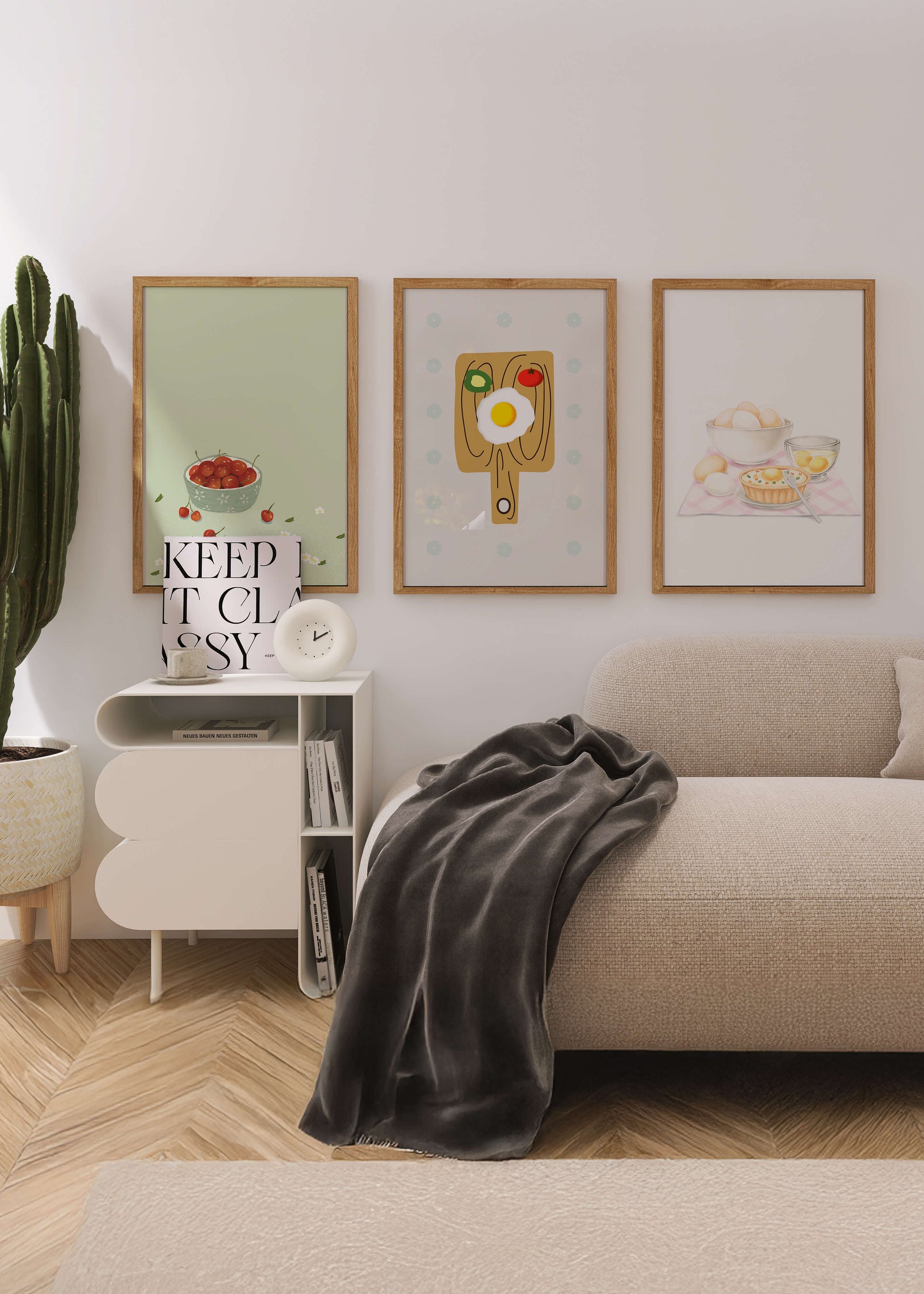 Conjunto De Arte De Cocina Sin Marco En Impresión De Alta Calidad