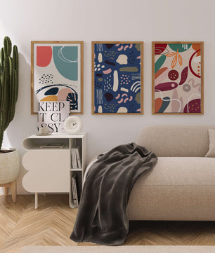 Conjunto De Arte Moderno Abstracto Sin Marco