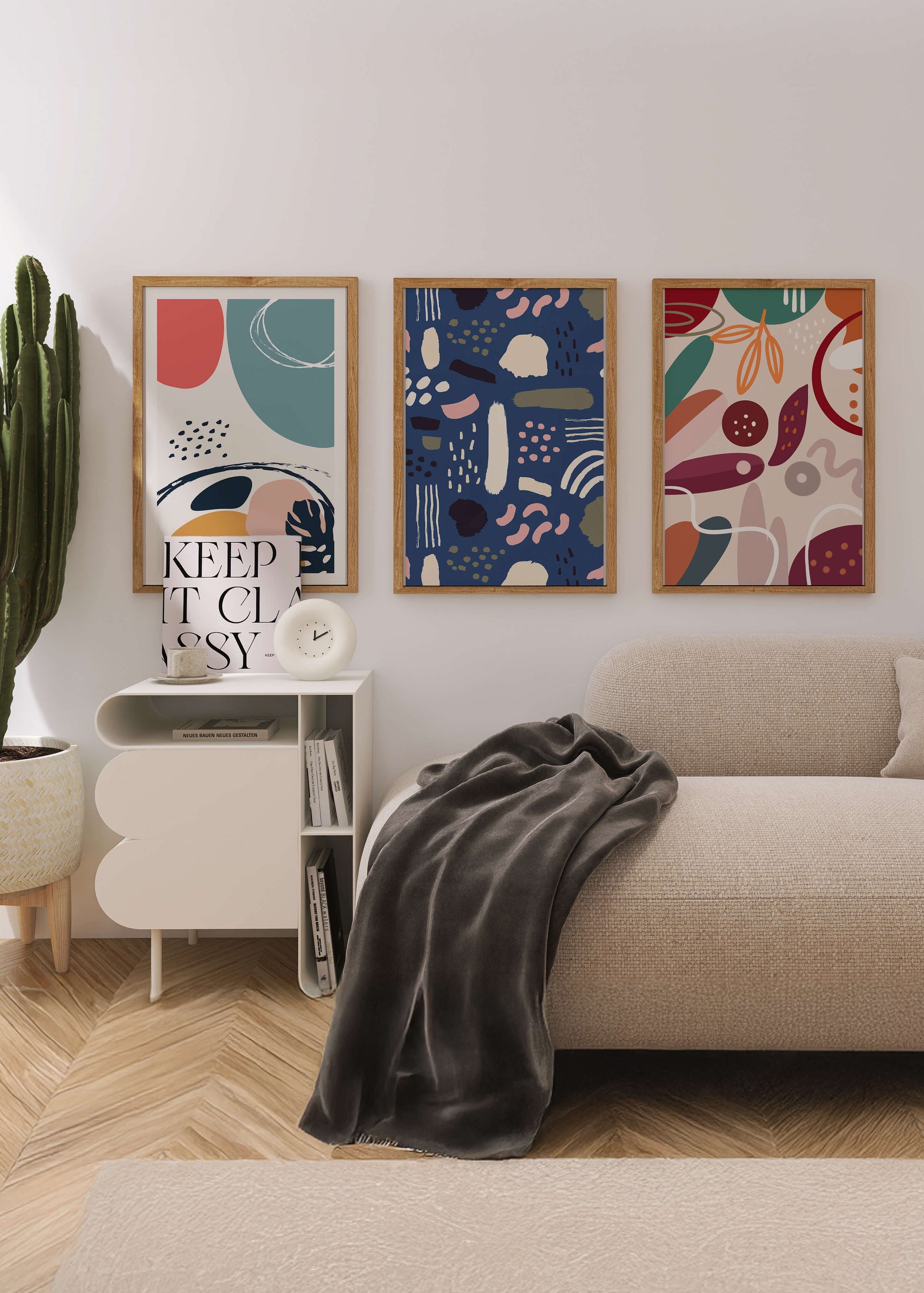 Conjunto De Arte Moderno Abstracto Sin Marco