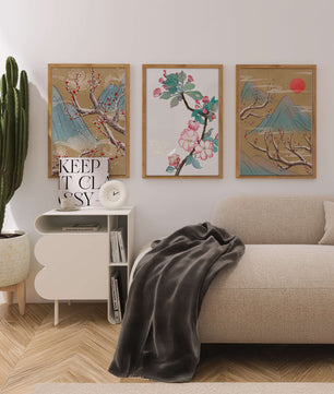 Blumige und landschaftliche Aquarellkunst