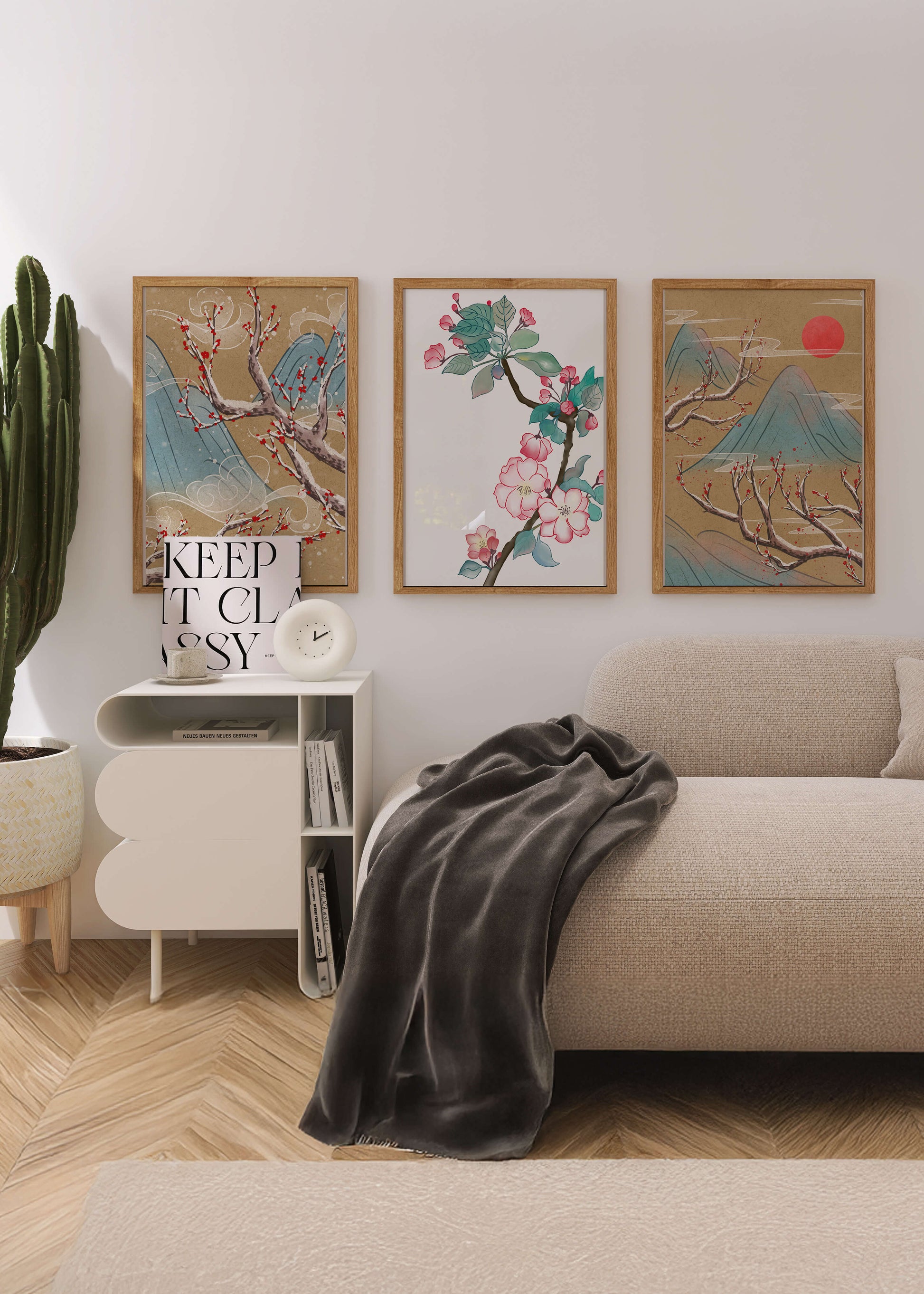 Blumige und landschaftliche Aquarellkunst