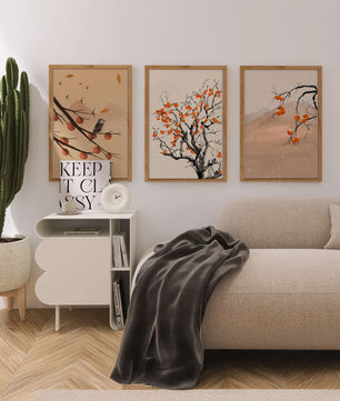 Ensemble d’art décoratif avec des motifs de nature et de fruits d’automne