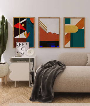 Impressions artistiques modernes et abstraites sans cadre
