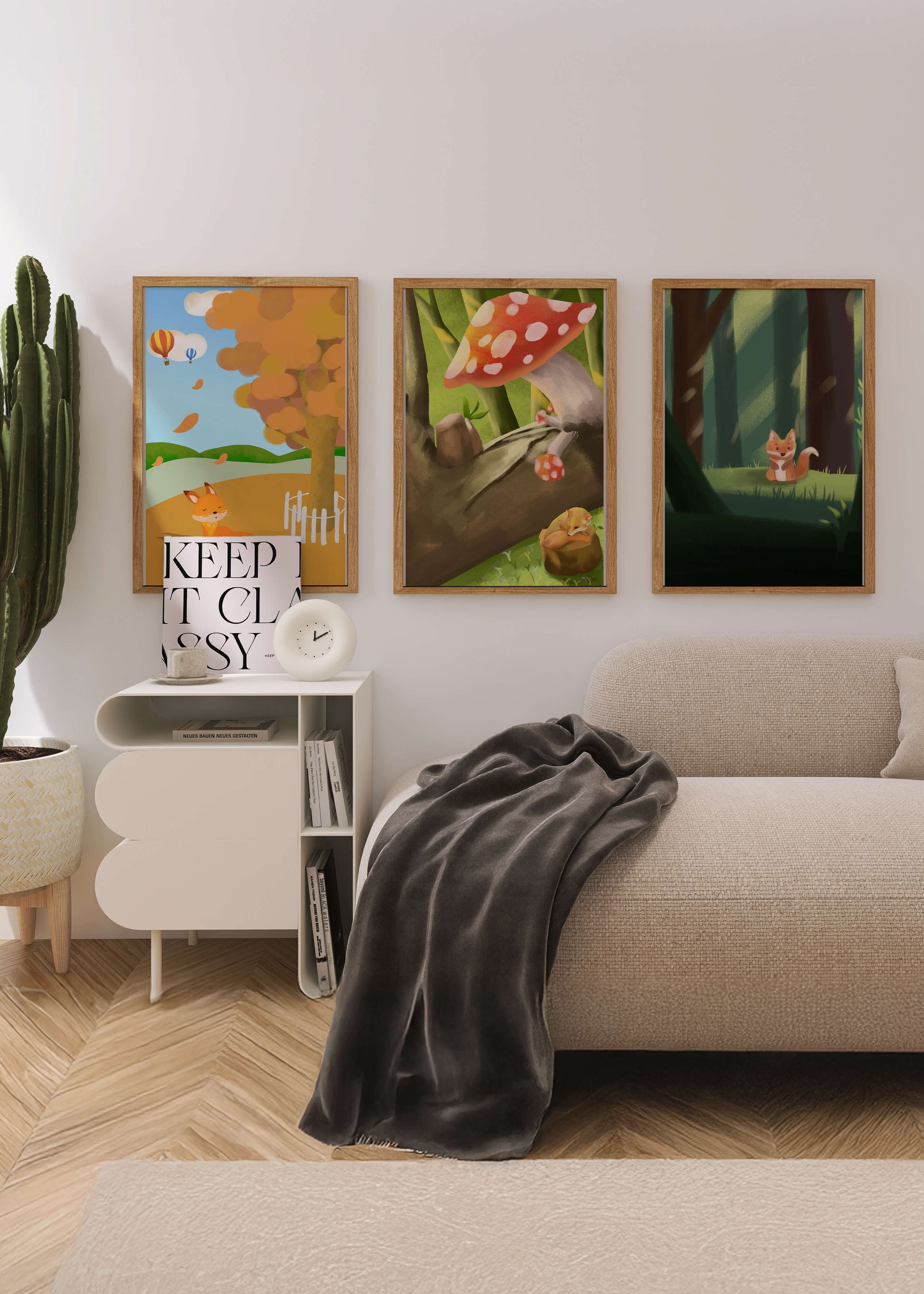 Tableaux d'animaux de la forêt en illustrations artistiques