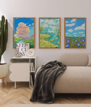 Impressions artistiques de paysages naturels dans des intérieurs modernes