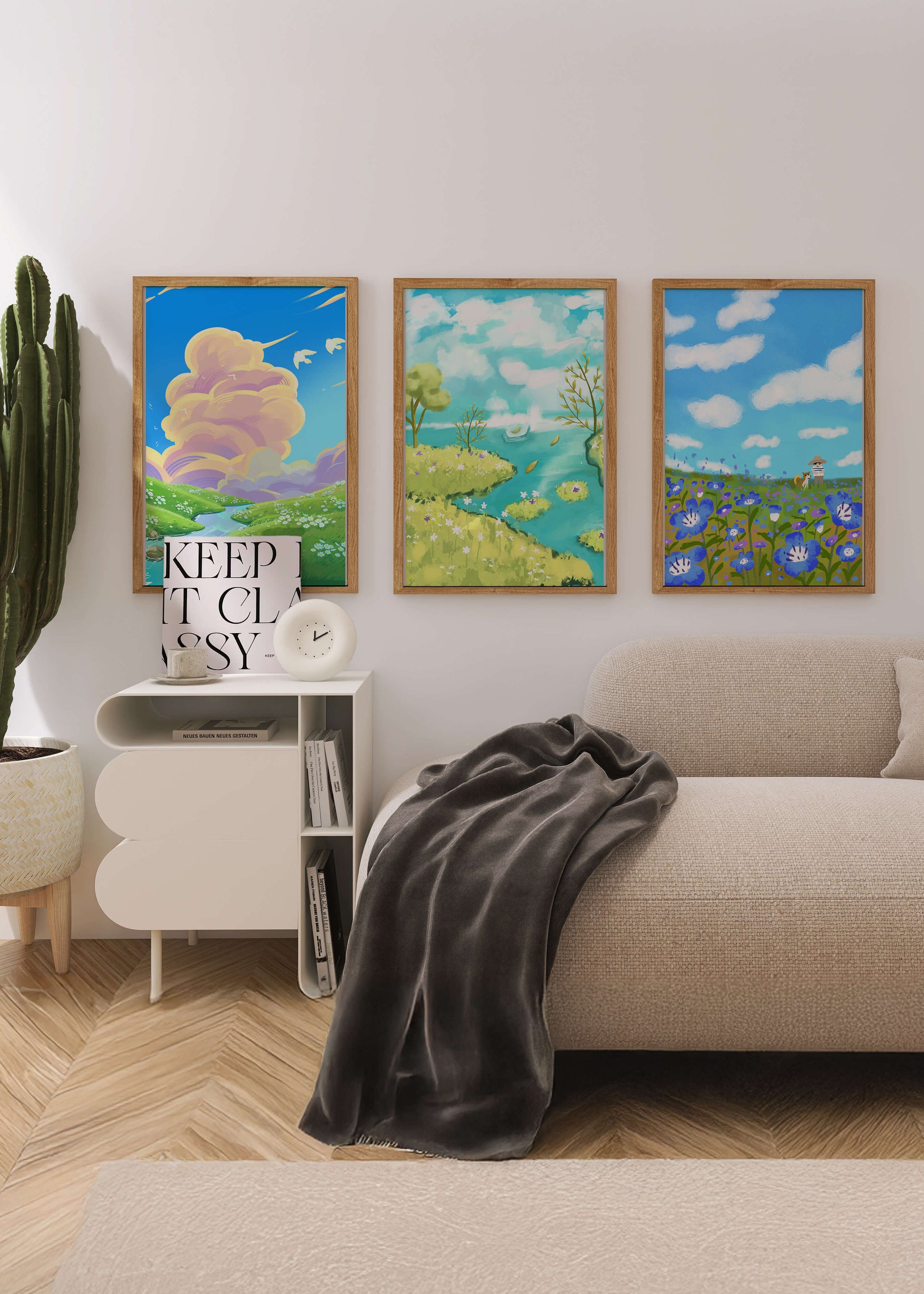 Impresiones Artísticas de Paisajes Naturales en Interiores Modernos