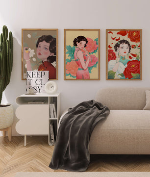 Arte Decorativo de Mujeres con Flores