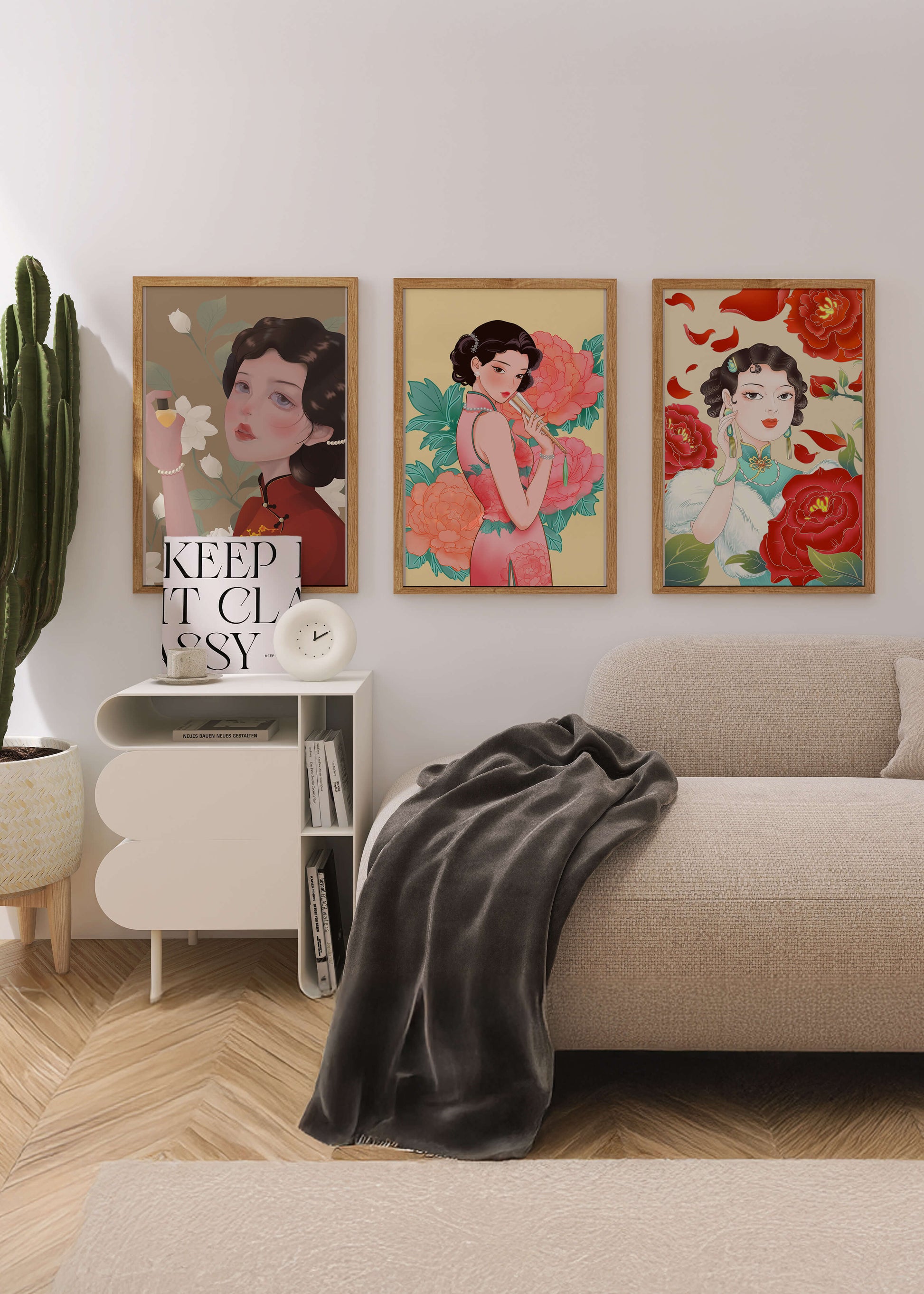 Arte Decorativo de Mujeres con Flores