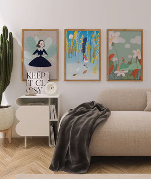 Triptyque d’illustrations modernes et colorées