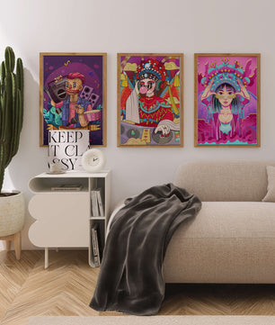 Arte Colorido con Personajes Estilo Ilustración