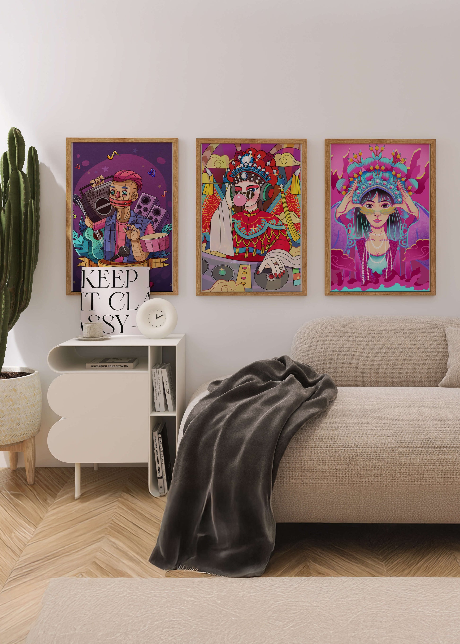 Arte Colorido con Personajes Estilo Ilustración