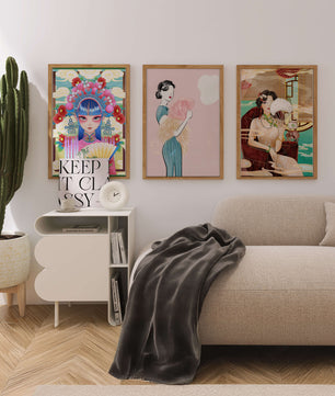 Affiches artistiques avec images asiatiques sans cadre