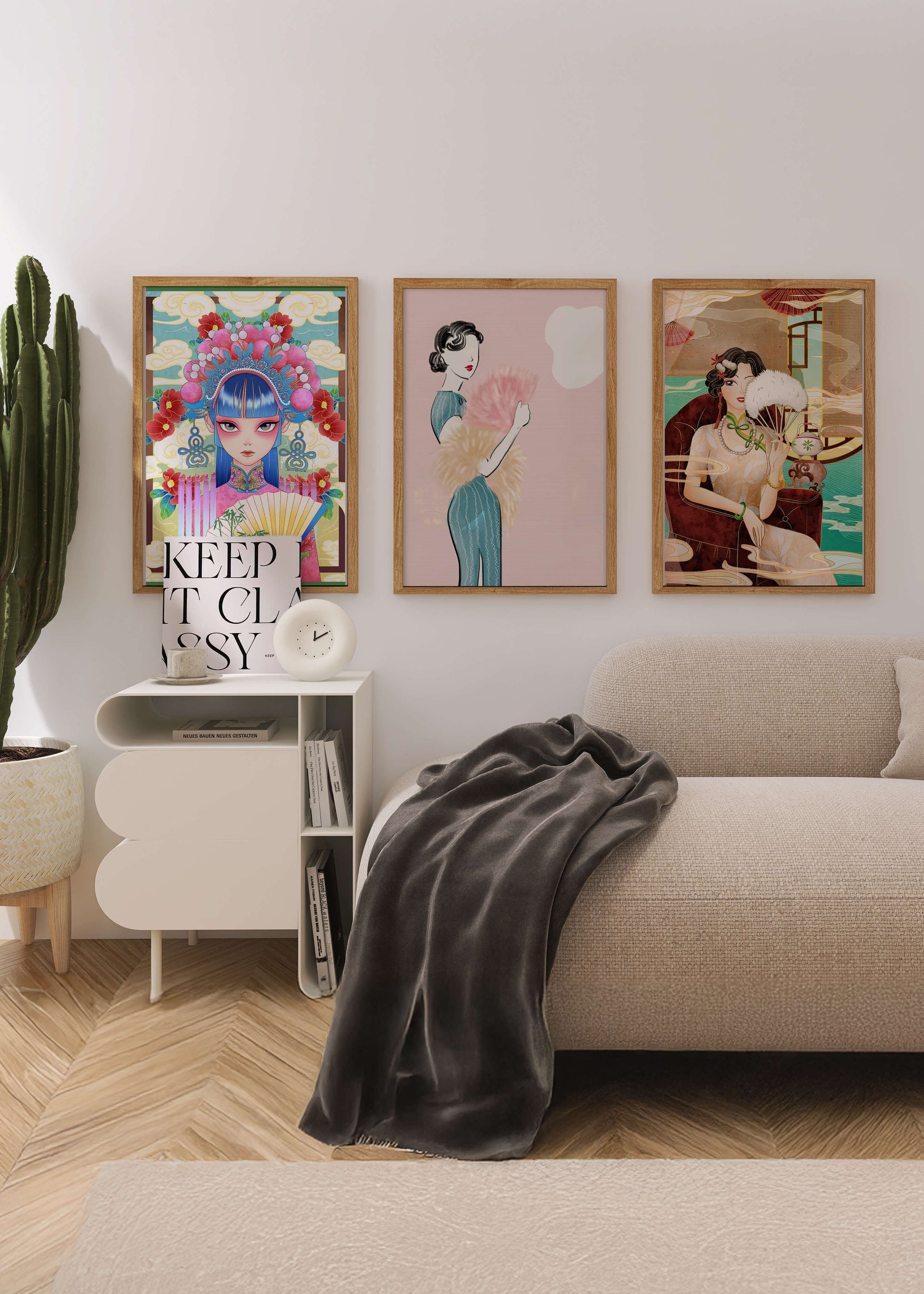 Affiches artistiques avec images asiatiques sans cadre