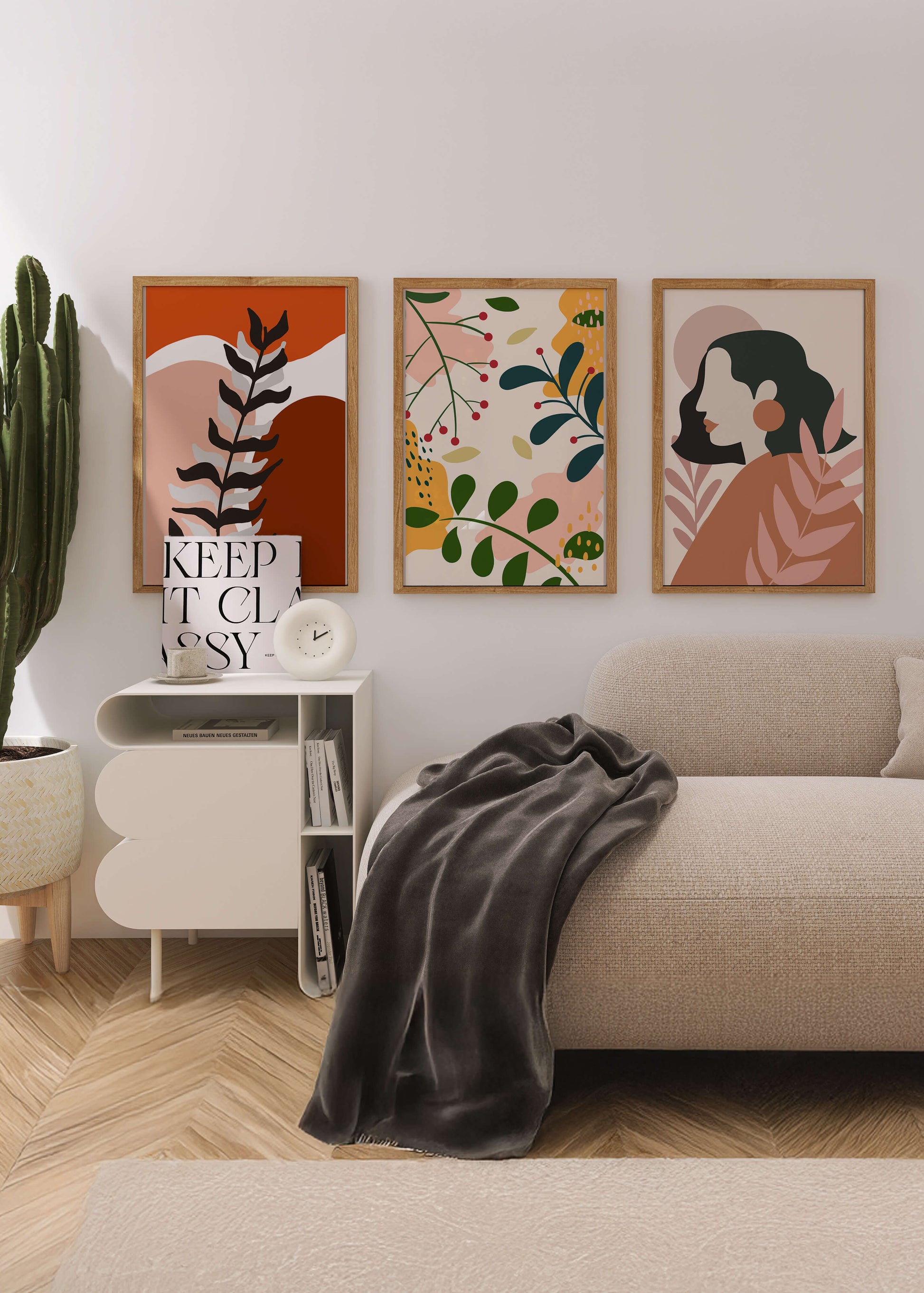 Ensemble d'art moderne abstrait pour décoration intérieure