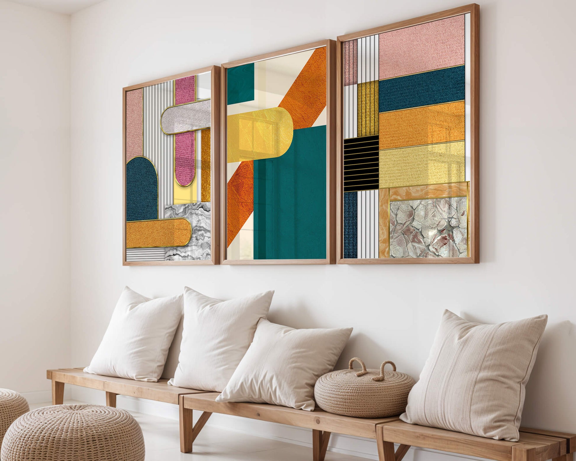 Cuadros Abstractos Modernos con Diseño Geométrico