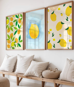 Décoration moderne avec des images de citrons