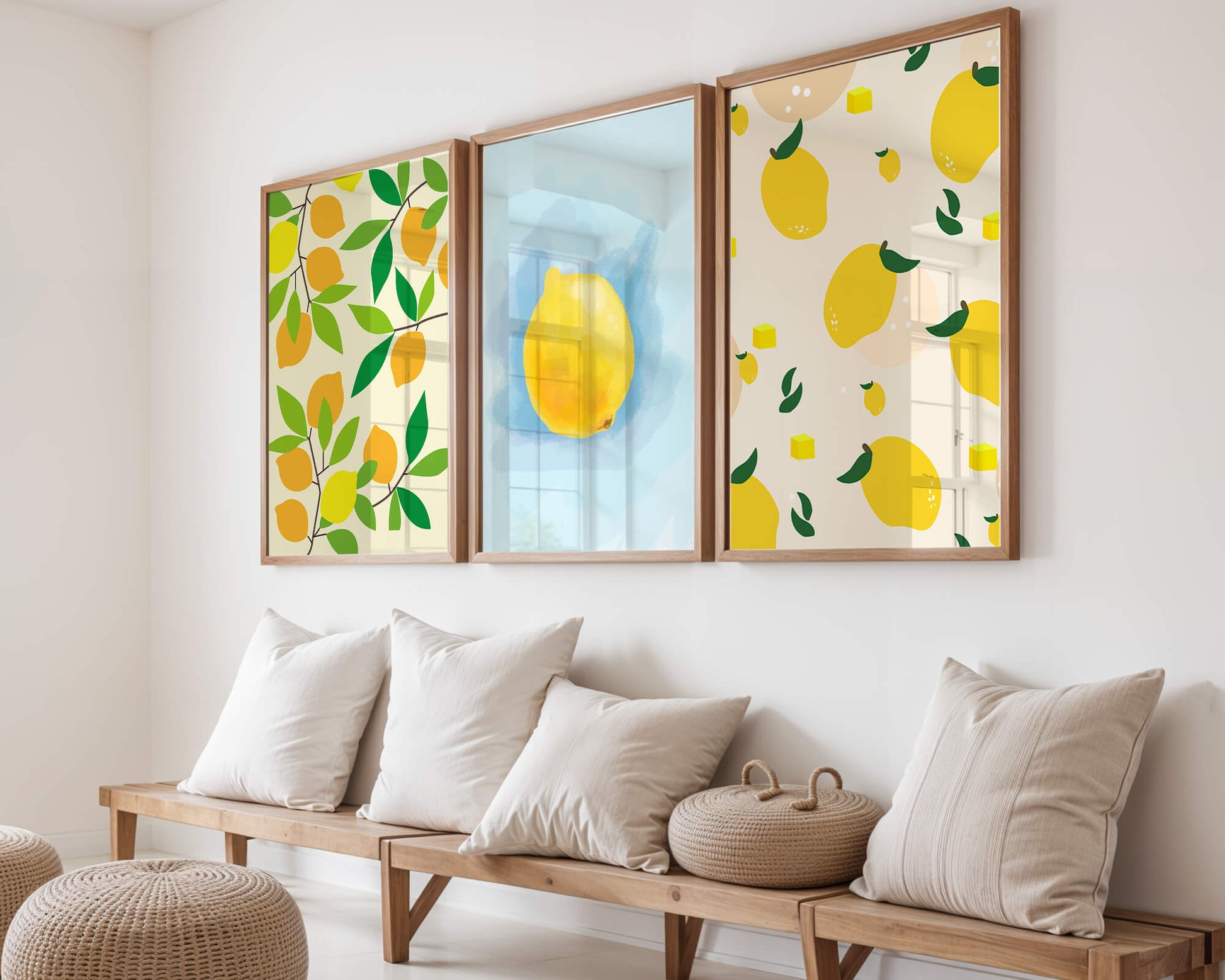 Décoration moderne avec des images de citrons