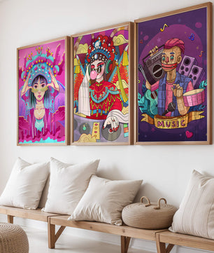 Arte Colorido con Personajes Estilo Ilustración