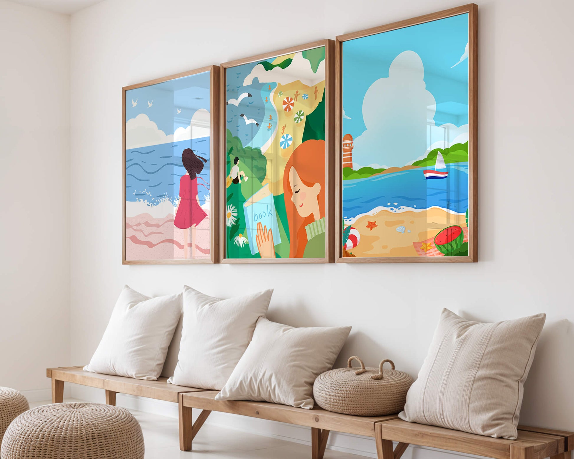 Décorations artistiques à thème plage pour intérieurs modernes