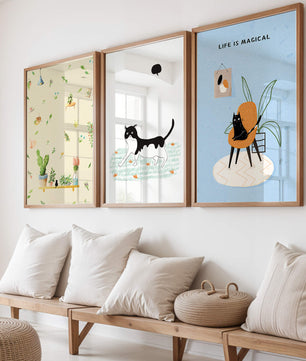 Impresiones Artísticas de Gatos en Diseño Moderno