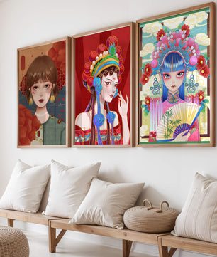 Impresiones Artísticas de Retratos de Estilo Oriental
