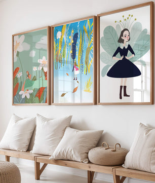 Triptyque d’illustrations modernes et colorées