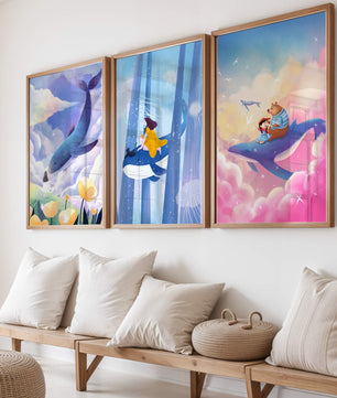 Images illustratives avec des animaux marins et des figures humaines