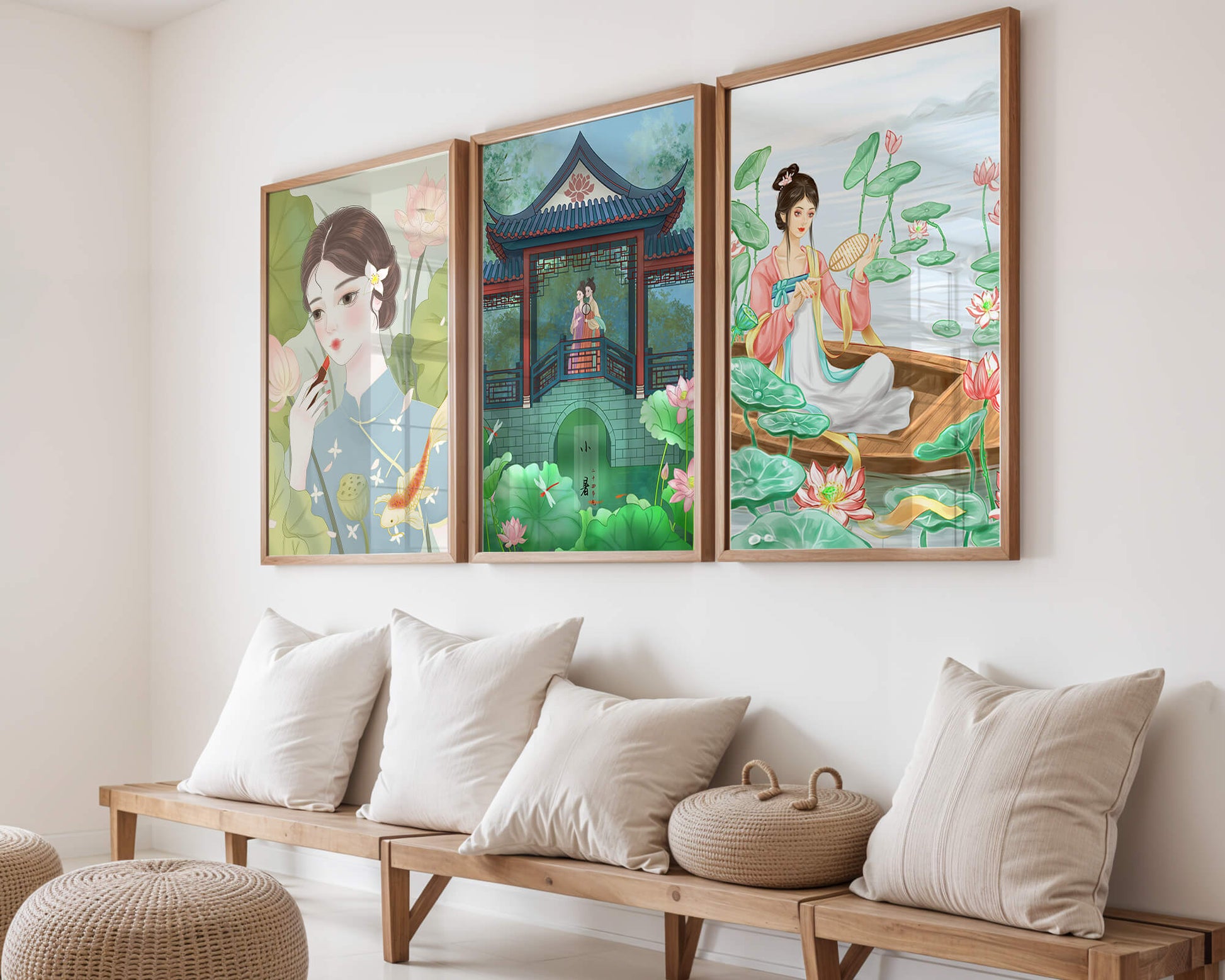 Exhibición de Tres Ilustraciones con Temática Oriental